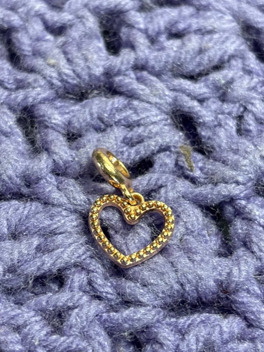 Rose Goldtone Heart Pendant 0.5 inch
